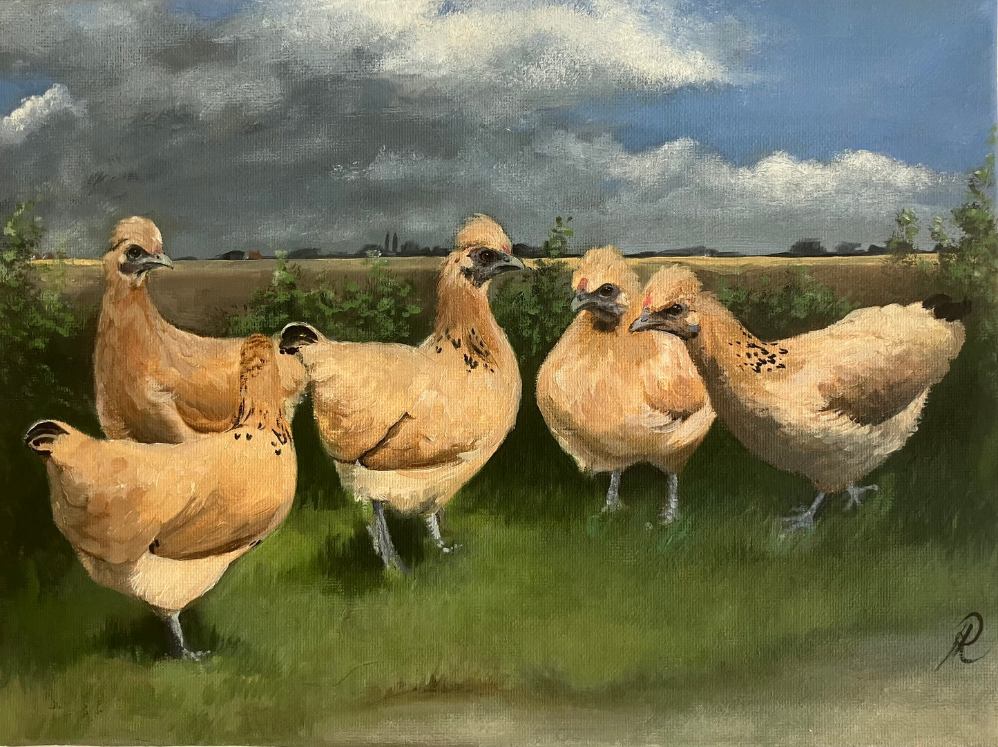 ‘Goldtop bantam hens’ original